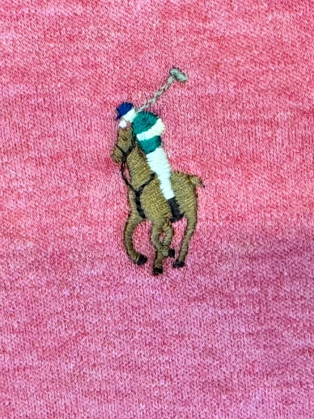 Polo by Ralph Lauren Men's Heathered Coral Polo Shirt 3XL